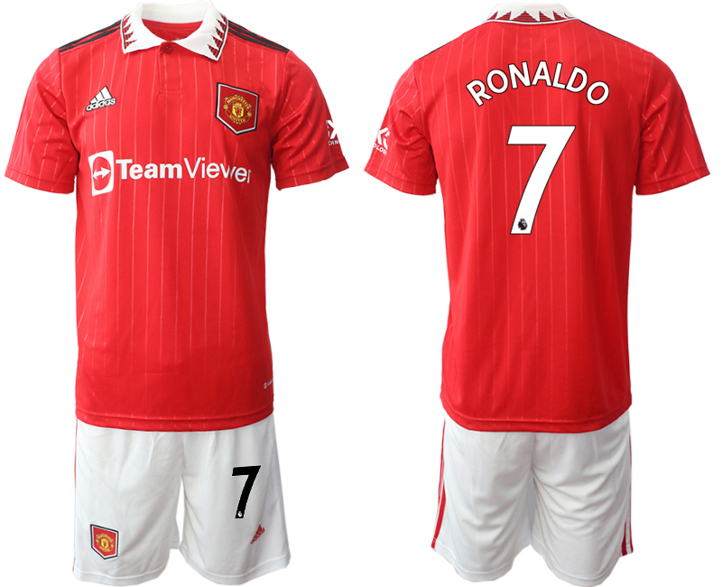Men 2022-2023 Club Manchester United home Red #7 Adidas Soccer Jerseys->manchester united jersey->Soccer Club Jersey